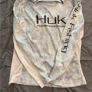 Huk Light Blue/White Performance Shirt